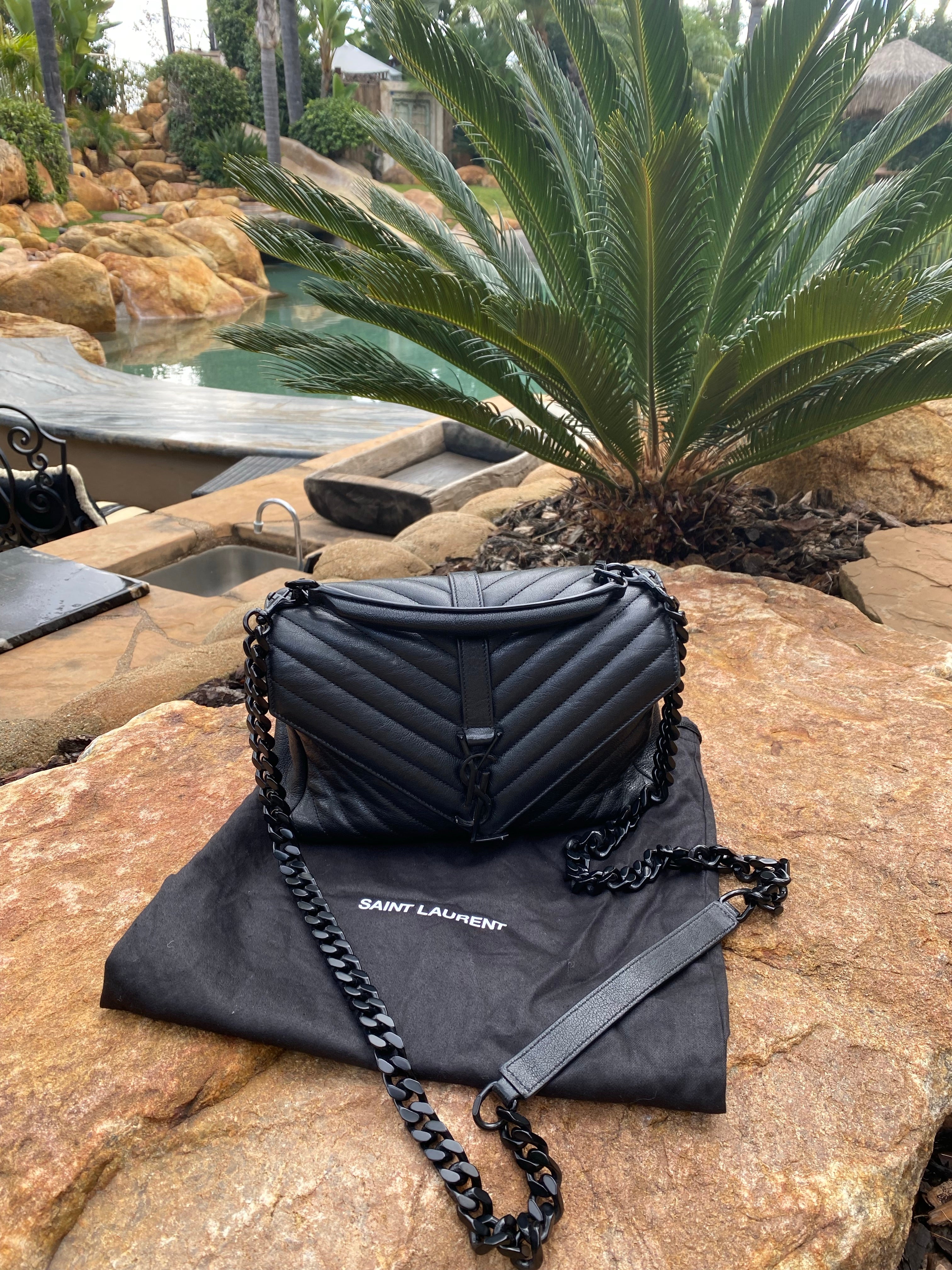 Luxury Handbags YSL Crossbody Black Leather 810-00434 - Mazzarese